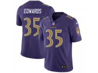 Limited Men's Gus Edwards Baltimore Ravens Nike Color Rush Vapor Untouchable Jersey - Purple