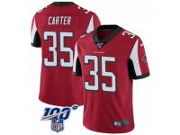 Limited Men's Jamal Carter Atlanta Falcons Nike 100th Vapor Jersey - Red