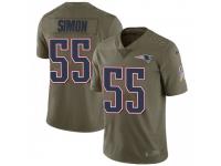 Limited Men's John Simon New England Patriots Nike 2017 Salute to Service Jersey - Green