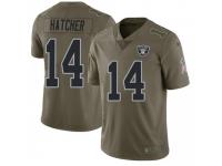 Limited Men's Keon Hatcher Oakland Raiders Nike 2017 Salute to Service Jersey - Green