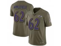 Limited Men's Marcus Applefield Baltimore Ravens Nike 2017 Salute to Service Jersey - Green