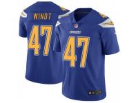 Limited Men's Mike Windt Los Angeles Chargers Nike Color Rush Vapor Untouchable Jersey - Royal