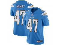 Limited Men's Mike Windt Los Angeles Chargers Nike Powder Vapor Untouchable Alternate Jersey - Blue