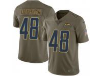 Limited Men's Nick Dzubnar Los Angeles Chargers Nike 2017 Salute to Service Jersey - Green