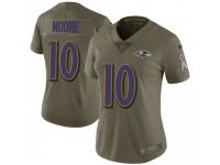 Limited Women's Chris Moore Baltimore Ravens Nike 2017 Salute to Service Jersey - Green