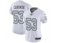 Limited Women's Jason Cabinda Oakland Raiders Nike Color Rush Jersey - White