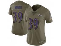 Limited Women's Terrell Bonds Baltimore Ravens Nike 2017 Salute to Service Jersey - Green