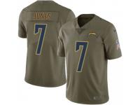 Limited Youth Cardale Jones Los Angeles Chargers Nike 2017 Salute to Service Jersey - Green