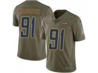 Limited Youth Cortez Broughton Los Angeles Chargers Nike 2017 Salute to Service Jersey - Green