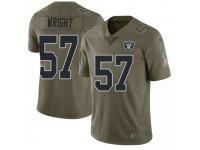 Limited Youth Gabe Wright Oakland Raiders Nike 2017 Salute to Service Jersey - Green