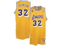 Magic Johnson Los Angeles Lakers adidas Hardwood Classics Soul Swingman Throwback Jersey C Gold