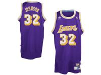 Magic Johnson Los Angeles Lakers adidas Hardwood Classics Swingman Jersey C Purple