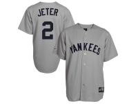Majestic Derek Jeter New York Yankees Cooperstown Collection Throwback Jersey - Gray