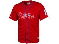 Majestic Philadelphia Phillies Youth Closehole Mesh Jersey - Red