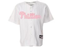 Majestic Philadelphia Phillies Youth Girls Replica Jersey - White-Pink