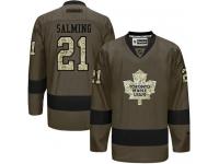 Maple Leafs #21 Borje Salming Green Salute to Service Stitched NHL Jersey