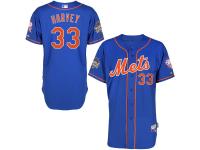 Matt Harvey New York Mets Majestic Authentic Player Jersey with 2015 World Series Patch - Royal