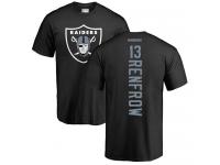 Men #13 Hunter Renfrow Black Football Backer Oakland Raiders T-Shirt