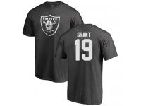 Men #19 Ryan Grant Ash Football One Color Oakland Raiders T-Shirt