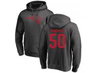 Men #50 Chase Winovich Ash Football One Color New England Patriots Pullover Hoodie