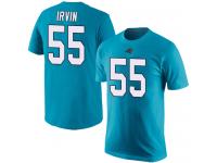 Men #55 Bruce Irvin Blue Football Rush Pride Name & Number Carolina Panthers T-Shirt