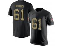 Men #61 Matt Paradis Black Camo Football Salute to Service Carolina Panthers T-Shirt