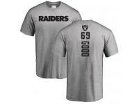 Men #69 Denzelle Good Ash Football Backer Oakland Raiders T-Shirt