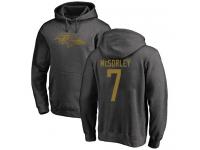 Men #7 Baltimore Ravens Trace McSorley One Color Ash Football Pullover Hoodie