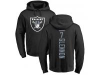 Men #7 Mike Glennon Black Football Backer Oakland Raiders Pullover Hoodie