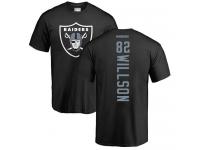 Men #82 Luke Willson Black Football Backer Oakland Raiders T-Shirt