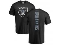 Men #90 Johnathan Hankins Black Football Backer Oakland Raiders T-Shirt