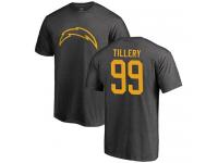 Men #99 Jerry Tillery Ash Football One Color Los Angeles Chargers T-Shirt