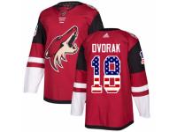 Men Adidas Arizona Coyotes #18 Christian Dvorak Red USA Flag Fashion NHL Jersey