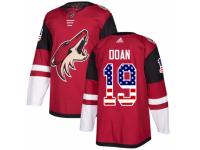 Men Adidas Arizona Coyotes #19 Shane Doan Red USA Flag Fashion NHL Jersey