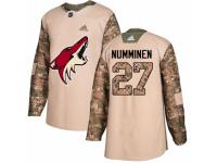 Men Adidas Arizona Coyotes #27 Teppo Numminen Camo Veterans Day Practice NHL Jersey