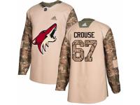 Men Adidas Arizona Coyotes #67 Lawson Crouse Camo Veterans Day Practice NHL Jersey