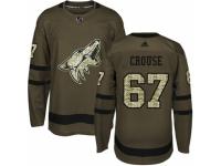 Men Adidas Arizona Coyotes #67 Lawson Crouse Green Salute to Service NHL Jersey