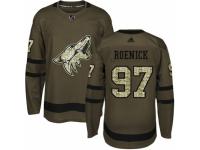 Men Adidas Arizona Coyotes #97 Jeremy Roenick Green Salute to Service NHL Jersey
