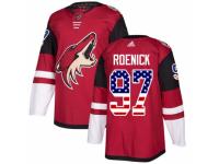 Men Adidas Arizona Coyotes #97 Jeremy Roenick Red USA Flag Fashion NHL Jersey