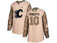 Men Adidas Calgary Flames #10 Gary Roberts Camo Veterans Day Practice NHL Jersey