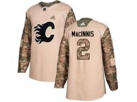 Men Adidas Calgary Flames #2 Al MacInnis Camo Veterans Day Practice NHL Jersey