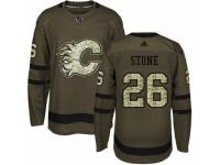 Men Adidas Calgary Flames #26 Michael Stone Green Salute to Service NHL Jersey