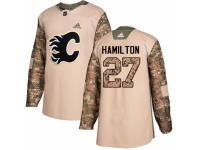 Men Adidas Calgary Flames #27 Dougie Hamilton Camo Veterans Day Practice NHL Jersey