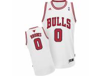 Men Adidas Chicago Bulls #0 Aaron Brooks Swingman White Home NBA Jersey