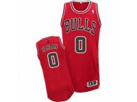 Men Adidas Chicago Bulls #0 Isaiah Canaan Authentic Red Road NBA Jersey