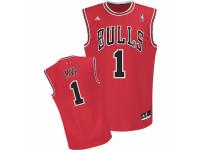 Men Adidas Chicago Bulls #1 Derrick Rose Swingman Red 2011 MVP NBA Jersey