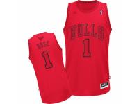 Men Adidas Chicago Bulls #1 Derrick Rose Swingman Red Big Color Fashion NBA Jersey