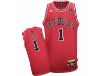 Men Adidas Chicago Bulls #1 Derrick Rose Swingman Red Latin Nights NBA Jersey