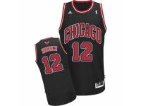 Men Adidas Chicago Bulls #12 Kirk Hinrich Swingman Black Alternate NBA Jersey