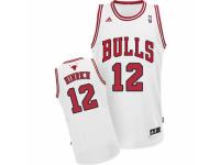 Men Adidas Chicago Bulls #12 Kirk Hinrich Swingman White Home NBA Jersey